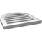 Ekena Millwork Round Top Surface Mount PVC Gable Vent: Functional, w/ 2"W x 1-1/2"P Brickmould Frame, 18"W x 18"H GVPRT18X1802SF - alternate 2